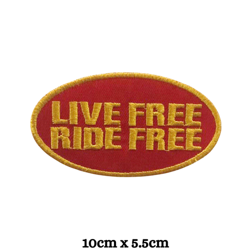 Insignias Live Free Ride FTW hierro o coser en parches bordados aplique - Imagen 18 de 20