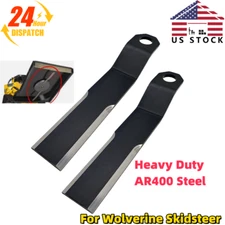 2pcs For Wolverine Skidsteer HD AR400 Steel Brush Hog Cutter Blades Replacement