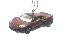 Christmas Ornament Xmas for 2022 Chevy Corvette C8 Dark Coffee Brown