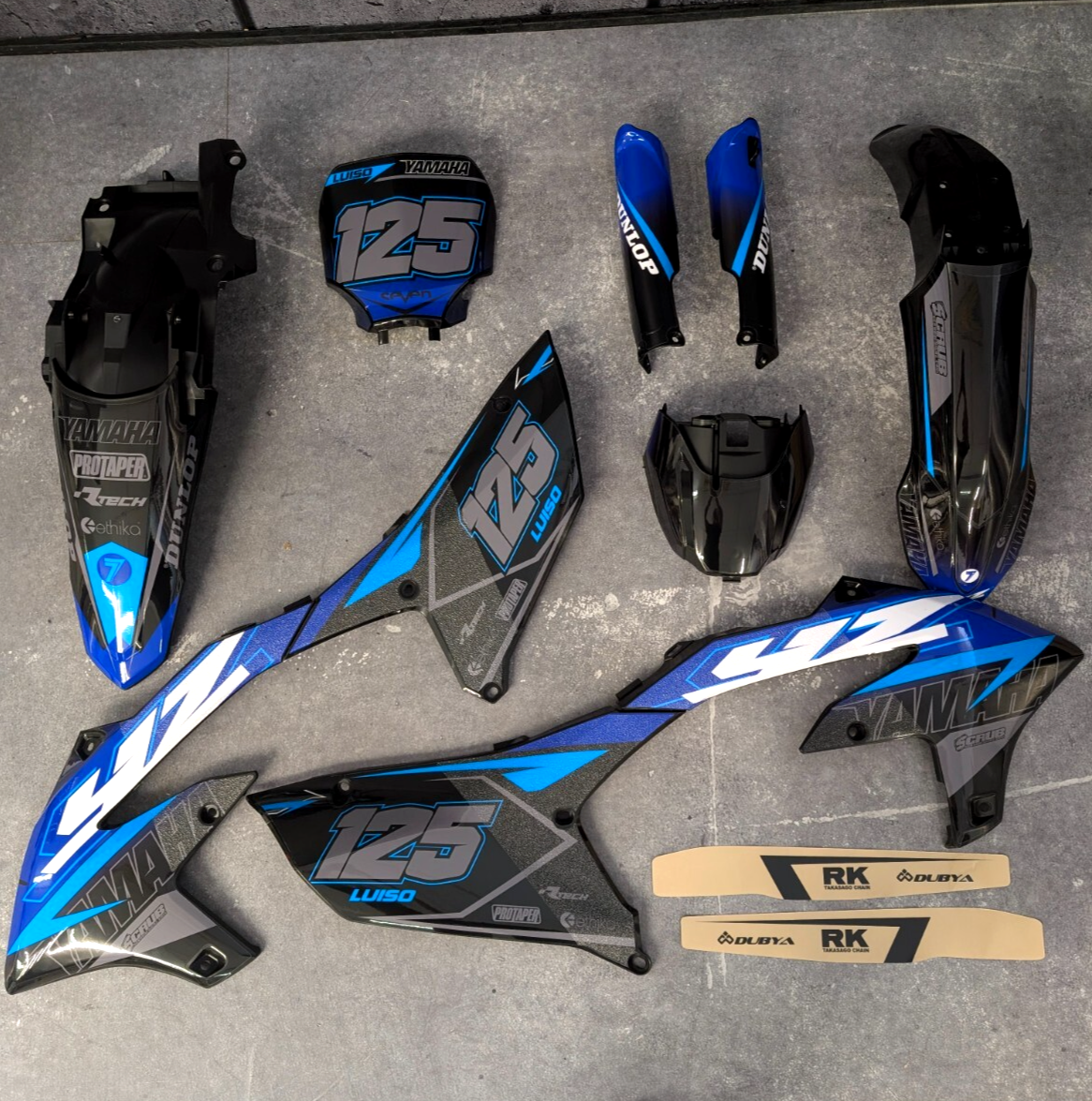 Plastics + Graphics Yamaha YZ450F 2026 Custom race number + name +