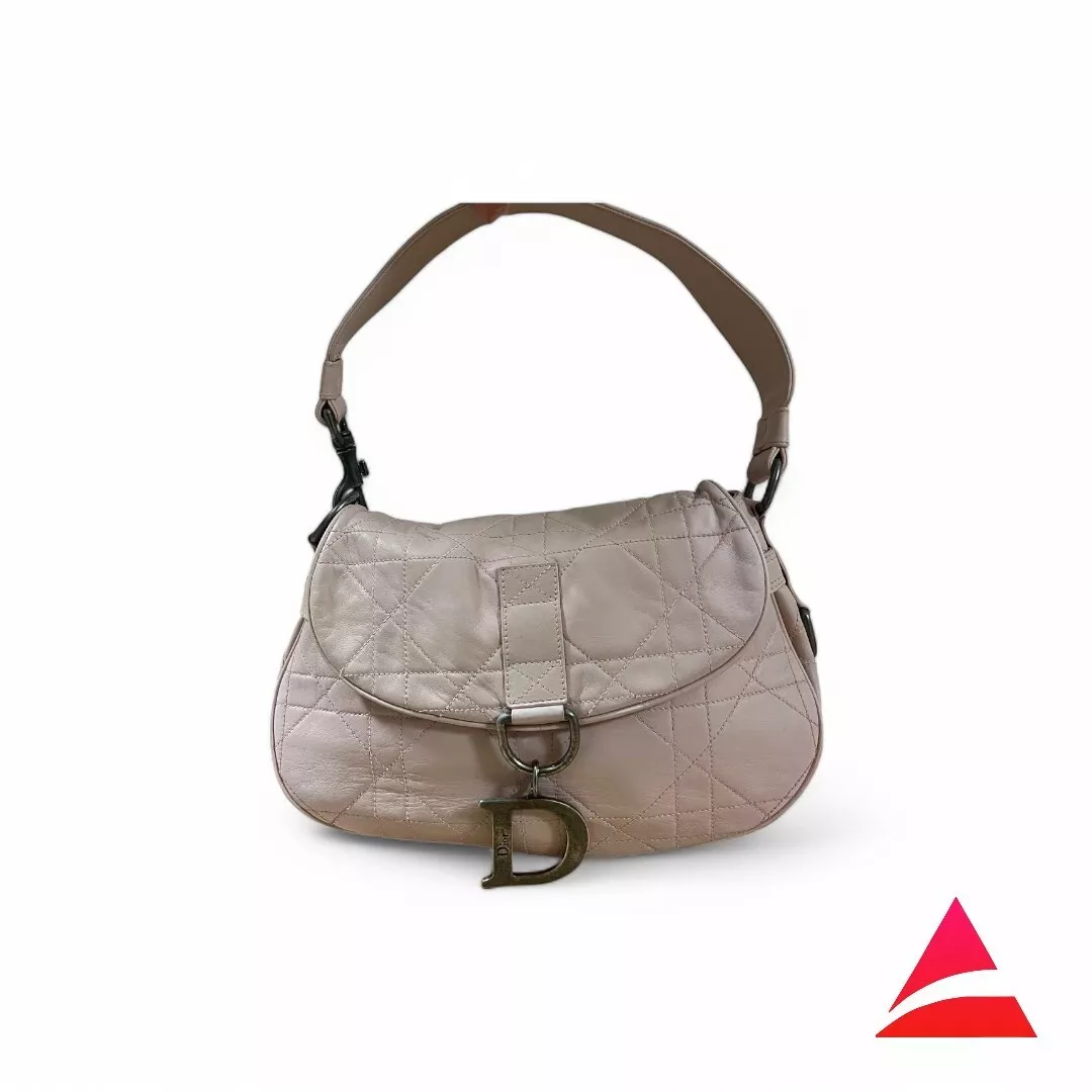 Dior   Sac à main en cuir rose sac à bandoulière breloque fourre tout