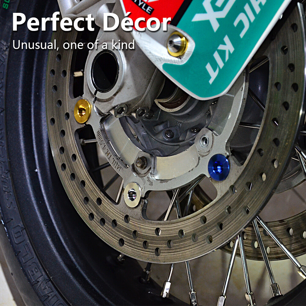 Motorcycle Front Brake Disc Bobbins & Circlip Sets Ti Alloy Fully/Semi