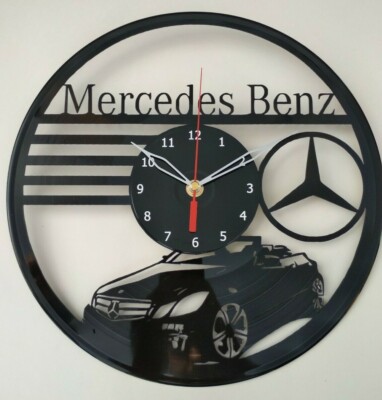Vinyl Clock Mercedes Benz Wall Clock Unique Art Design Vinyl  Wall Clock 197