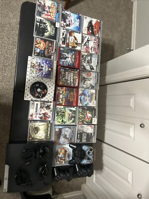 PS3 slim 500gb With 22 games and One Controller (extra Controllers 5$ Each).