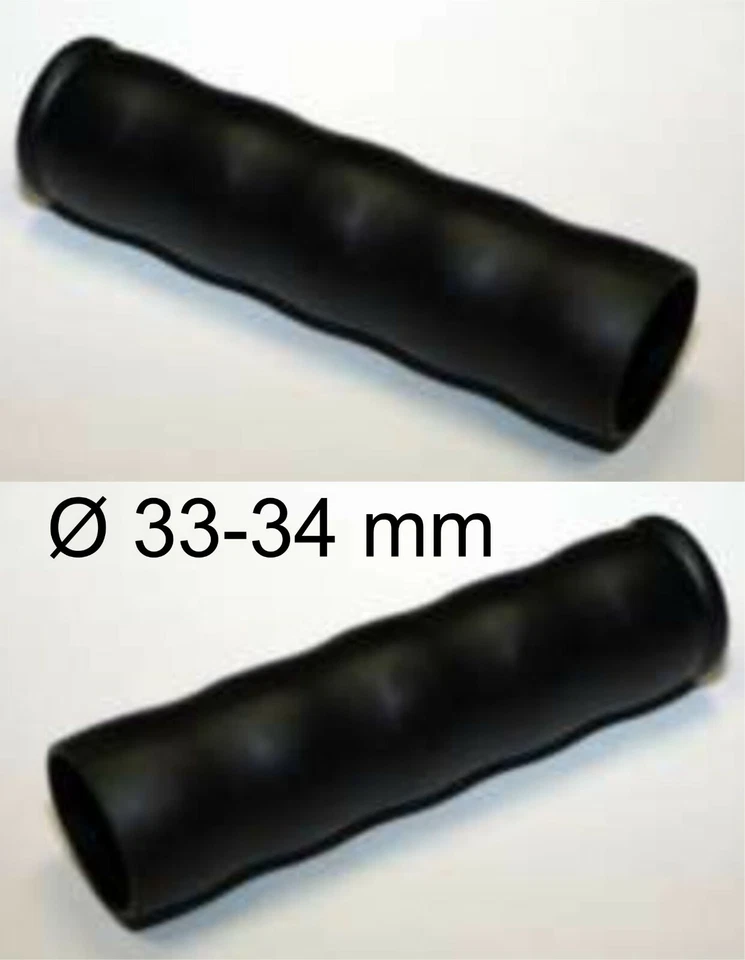 GPE Karrengriffe Rohrgriffe Wellengriffe 2 Stück schwarz ø 33-34 x 120 mm 950152982