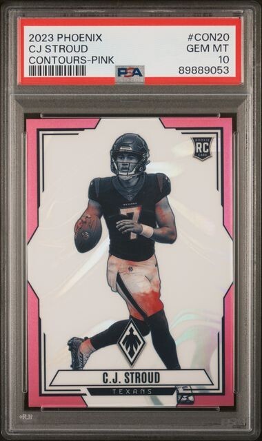C.J. Stroud 2023 Panini Phoenix Contours Pink  /175 #CON-20 Texans RC  PSA 10🔥