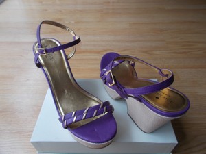 lavender wedge heels