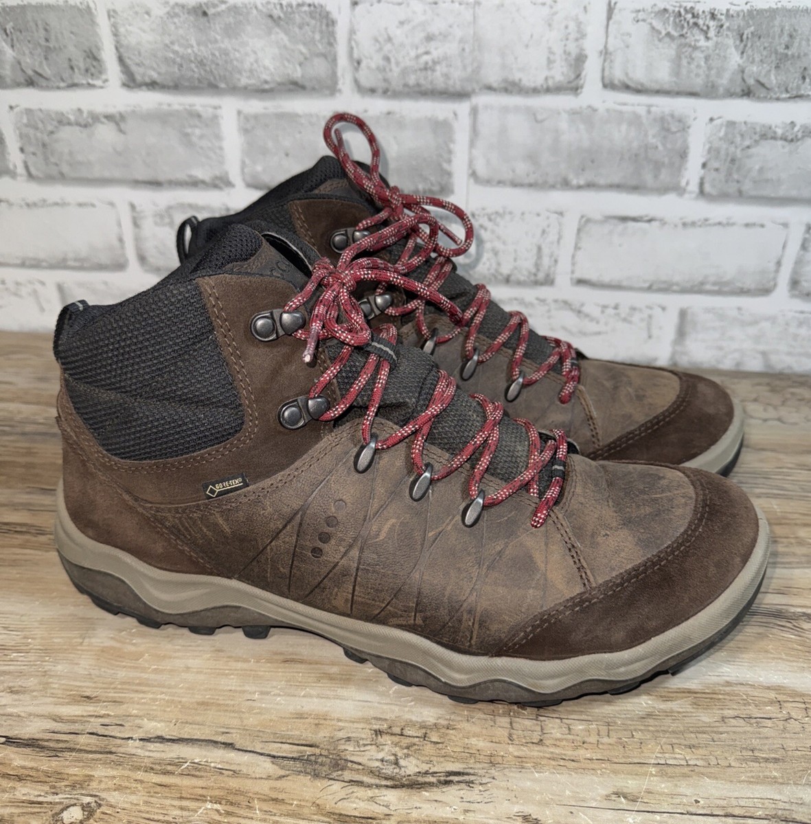 Ecco Ulterra M GTX Leather Gore Tex Hiking Boots Mens 45 (needs