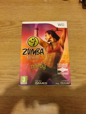 Zumba Fitness Join the Party für Wii Full Set mit Wii Remote Gürtel, alle Anleitungen
