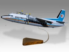 Fokker F27-100 East-West Airlines Desk Wood Airplane New Model Small Scale 1/100