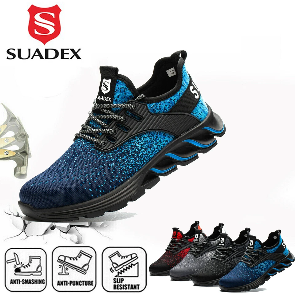 Mens Women Safety Trainers Work Lightweight Steel Toe Cap Boots Shoes Sneakers - Image 1 of 4