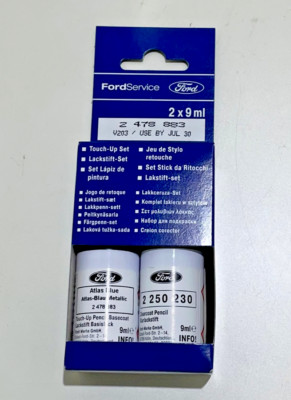 (1075 /1L) Original Ford Lackstift Atlas Blau met. Lack Stift Pinsel 2478883