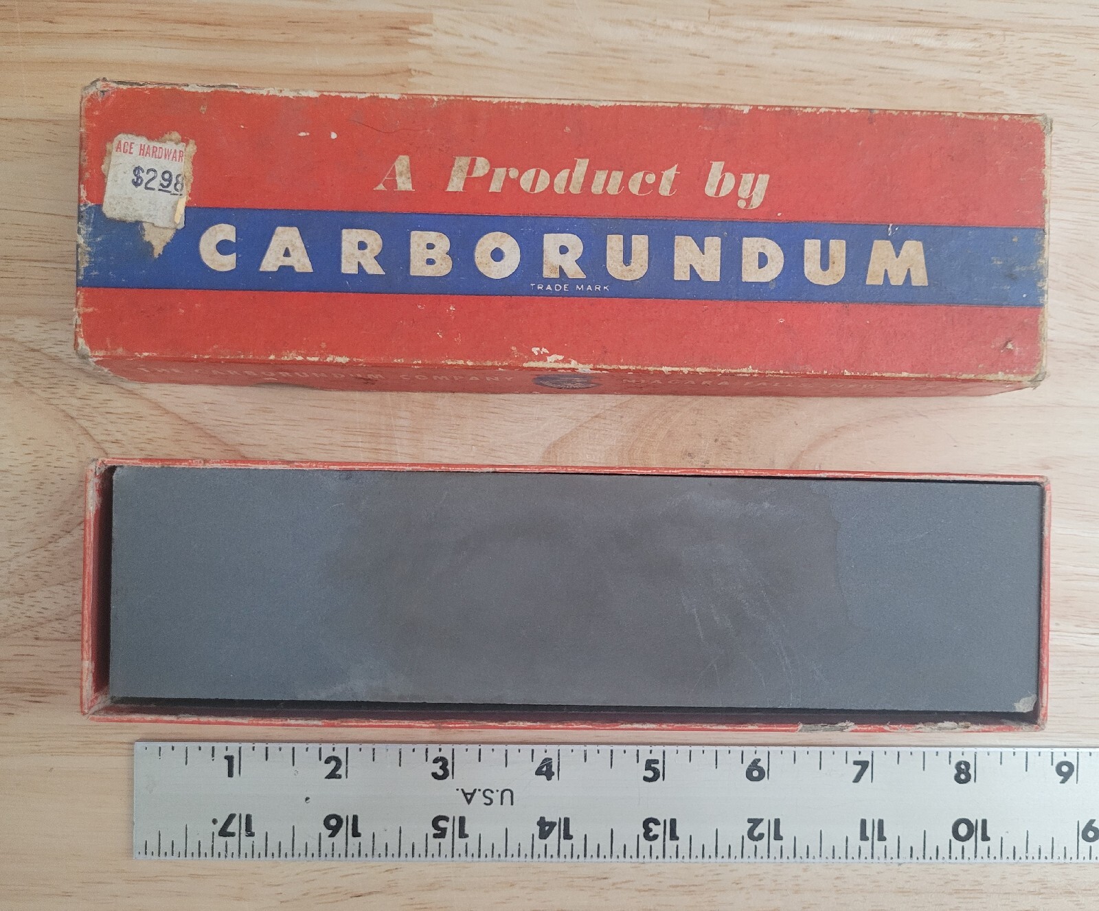 Vintage Carborundum No. 108 8”x2” Combination Sharpening Stone eBay