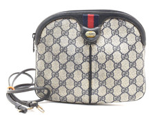 Vintage GUCCI Rank Almost A GG Sherry Line PVC Crossbody Shoulder Bag Purse