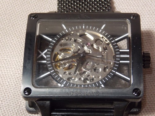 Vintage Wristwatch Watch Adee Kaye Skeleton Automatic AK7474-40 Pre-Owned - Picture 3 of 7
