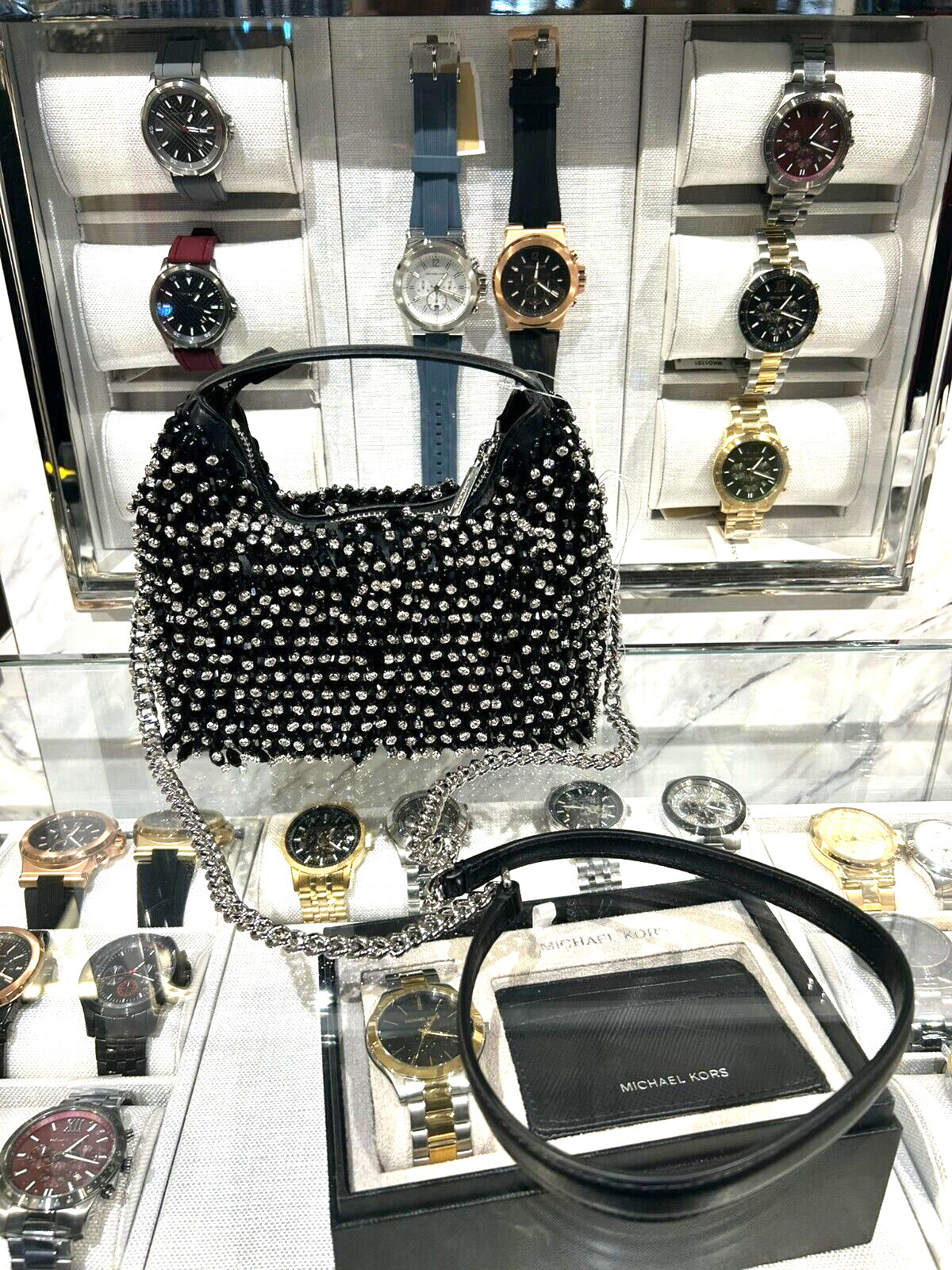 Michael Kors MK Ember Small Black Crossbody Bag Handbag Purse Messenger Shoulder