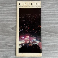 Vtg Travel Brochure 1969 Greece Athens Saronic Islands Tourism History Facts