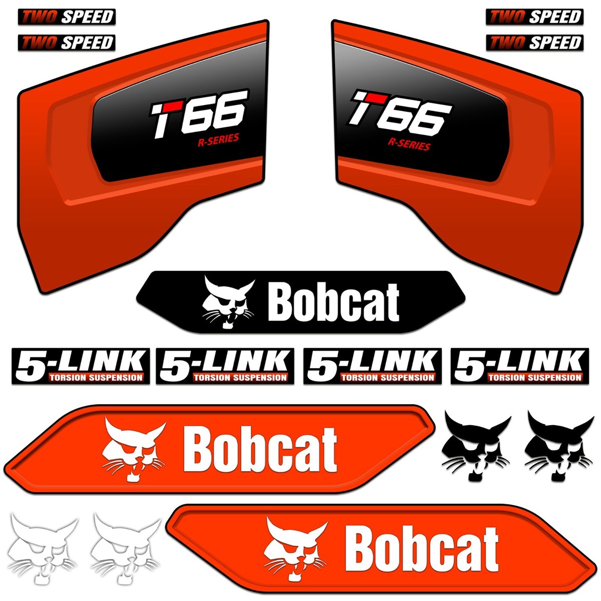 Decal Kit fits Bobcat T66 Track Skid Steer Stage 5 Loader