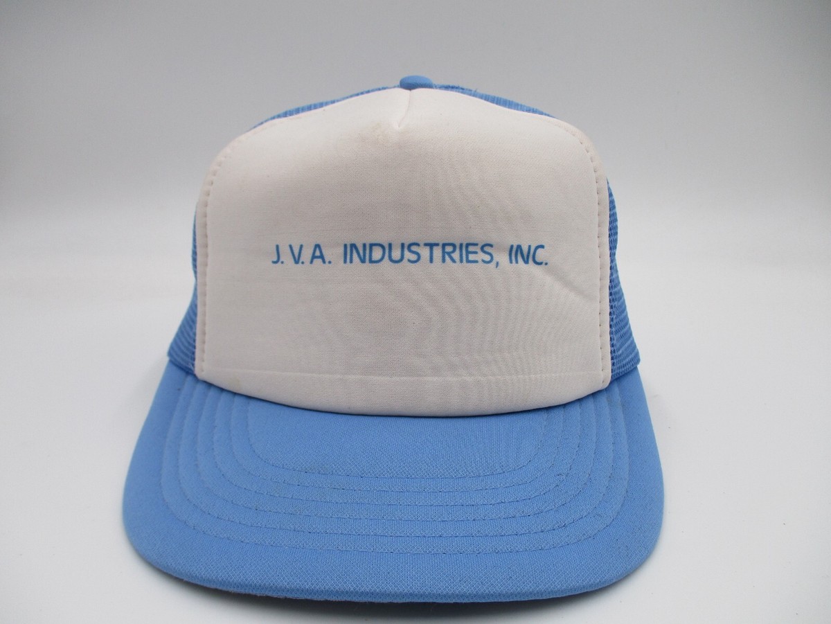 Vintage JVA Industries Trucker Hat Cap Blue Snap Back | eBay