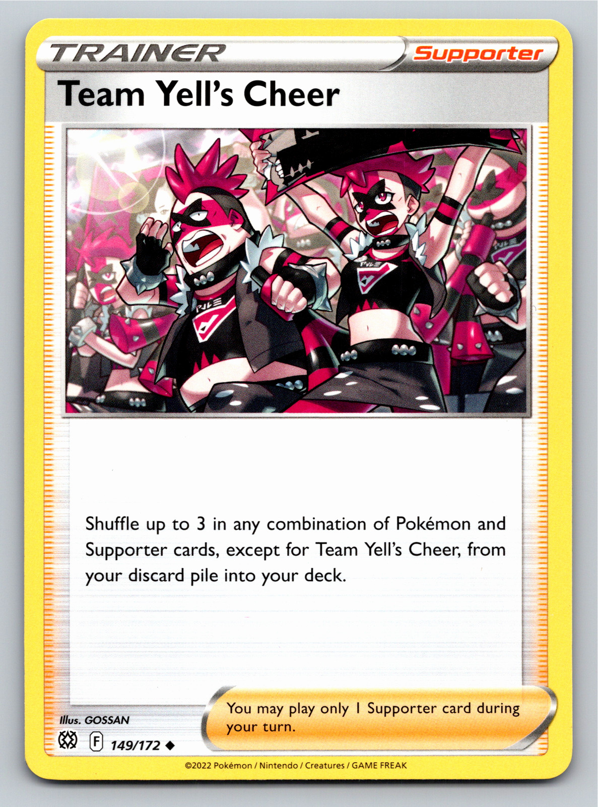 Team Yell's Cheer 149/172 Uncommon Brilliant Stars Pokemon Card - NM