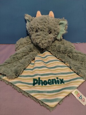 Ebba Aurora World Magical Dragon Lovey Plush Baby Luvster Toy Phoenix 10''x14''