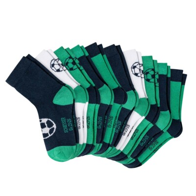 10 Paar - Schiesser - Kindersocken Jungen- Kids - Fußball - Baumwolle