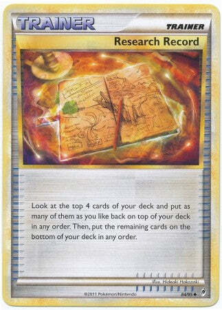 Pokemon Call Of Legends Research Record 84/95 Uncommon Card
