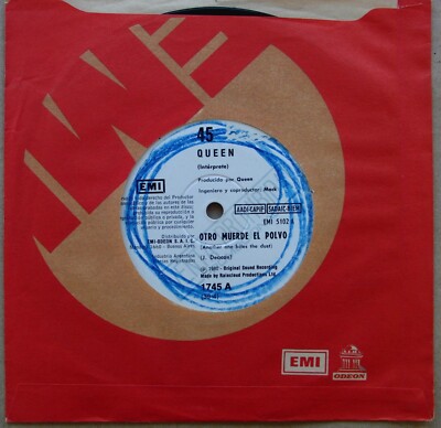  QUEEN 45 PROMO Another One Bites The Dust SOUTHAMERICA 7'' 1980 Spanish Titles
