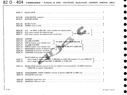 Monogramme Pininfarina (à coller) de planche de bord Peugeot 404 coupé/cabriolet - Picture 4 of 4