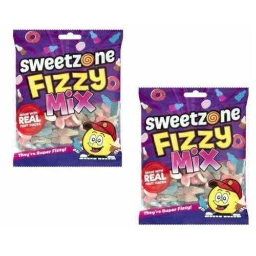 2x Sweet Zone Fizzy Mix 100 Halal Jelly Jellies Sweets Party Gift Sour
