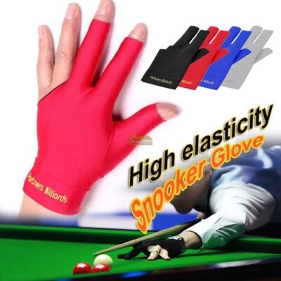Left Hand Open Three Finger Glove Spandex Snooker Billiard Cue Gloves Pool FT - Image 1 of 4