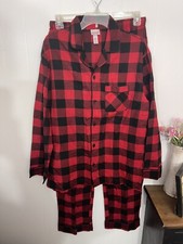 Wondershop M Red Buffalo Plaid Pajama Set Flannel NWOT Cotton