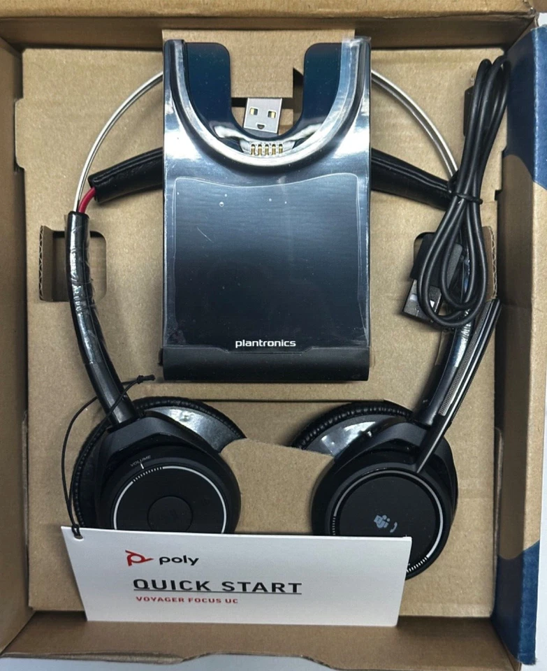 Plantronics Voyager Focus UC Ohraufliegende Kopfhörer-Schwarz W23-JU7522 - Bild 2 von 3