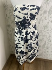 Ann Taylor Loft Floral Strapless Dress Size 4 Petites Silk 