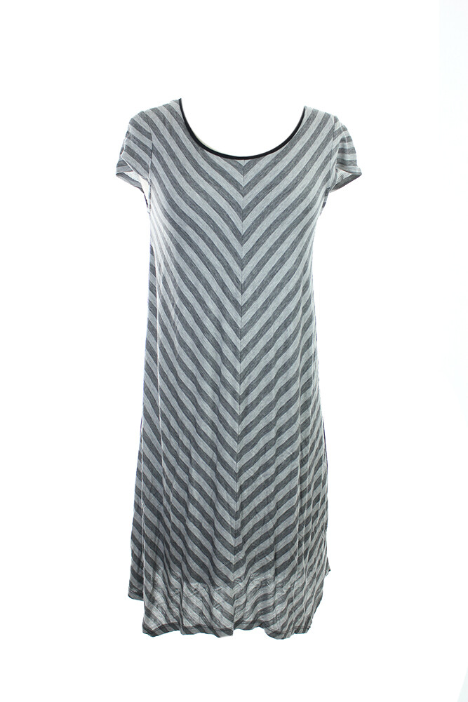 Kensie New Серое комбинированное платье-рубашка в полоску с короткими рукавами XS 69 долларов США