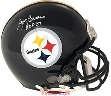 Joe Greene Pittsburgh Steelers Signed ProLine Helmet Inscribed HOF 87 TRISTAR