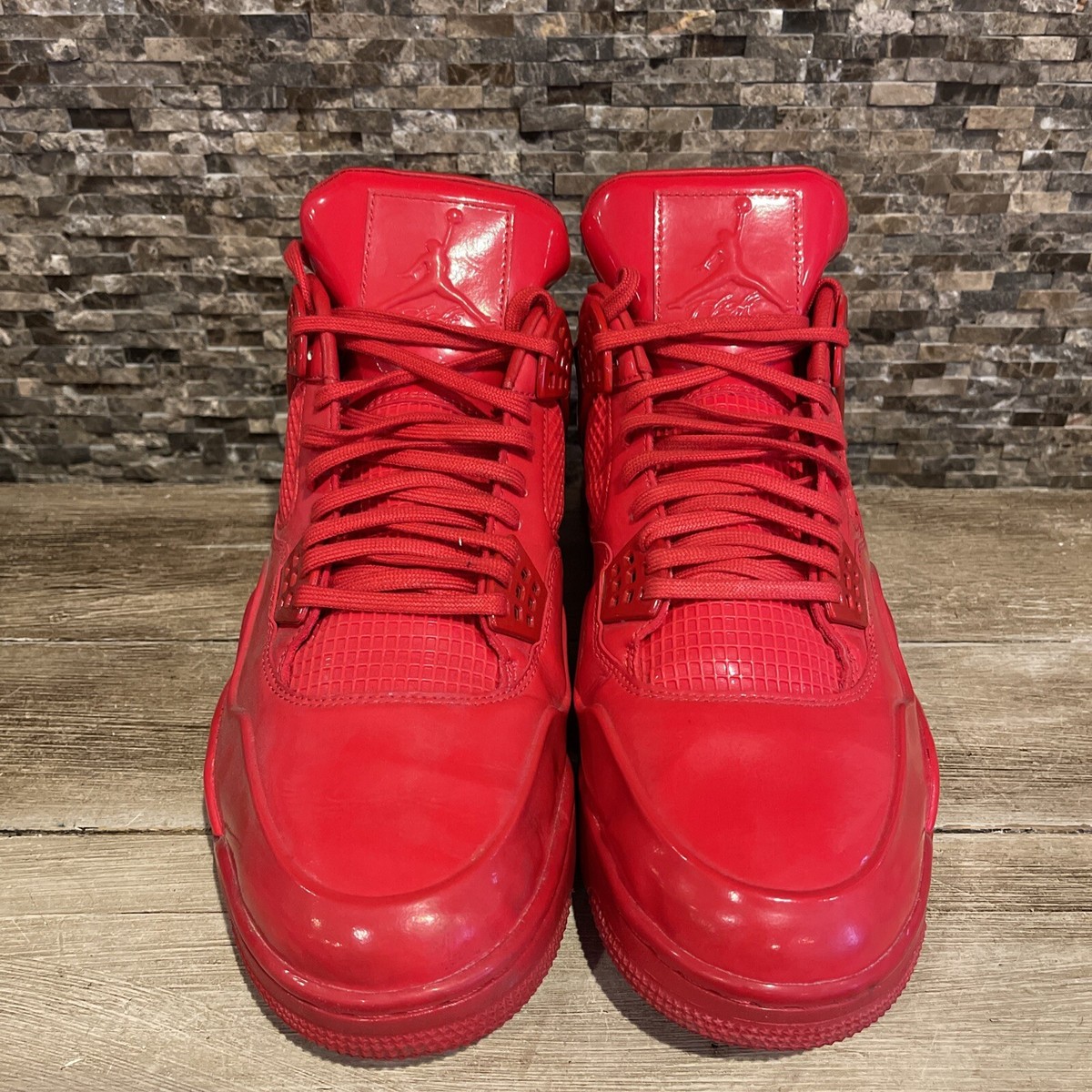 2015 Nike Air Jordan Retro 11LAB4 Red Patent Leather Size 14