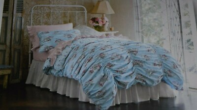 Rachel Ashwell Simply Shabby Chic TWIN CABBAGE ROSE Duvet Set Pink
