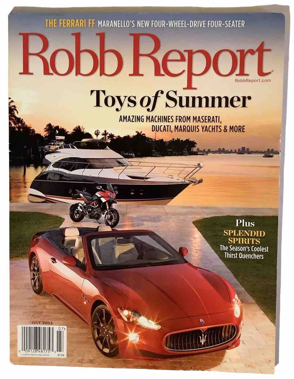 Robb Report Magazine TOYS OF SUMMER Volume 35 #7 July Issue 2011 2010s