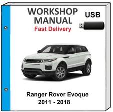 Land Rover Range Rover Evoque 2011 - 2018 Service Repair Workshop Manual Usb
