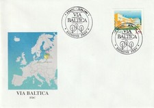 1995 Estonia FDC cover Via Baltica