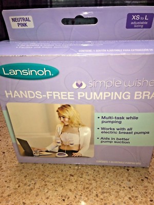 NEW IN BOX Lansinoh Hands-Free Pumping Bra, NIB! XS-L, Light Pink, L@@k!