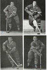 (Lot of 4) 1960s MONTREAL CANADIENS Hockey Postcards LAPERRIERE, HARPER, TALBOT
