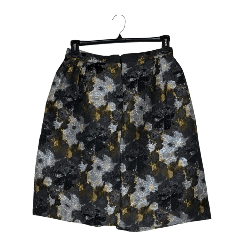 Anthropologie Hutch Black, Silver and Gold Skirt Sz 6 Cocktail, Party, Holiday - Image 2 of 4