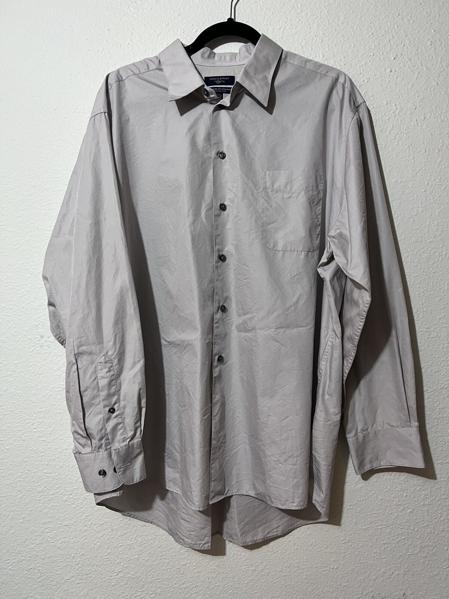 Dockers Dress Shirt Men's XL 17-17.5 34/35 Light Grey Long Sleeve | eBay Dockers Dress Shirt Men's XL 17-17.5 34/35 Light Grey Long Sleeve | eBay