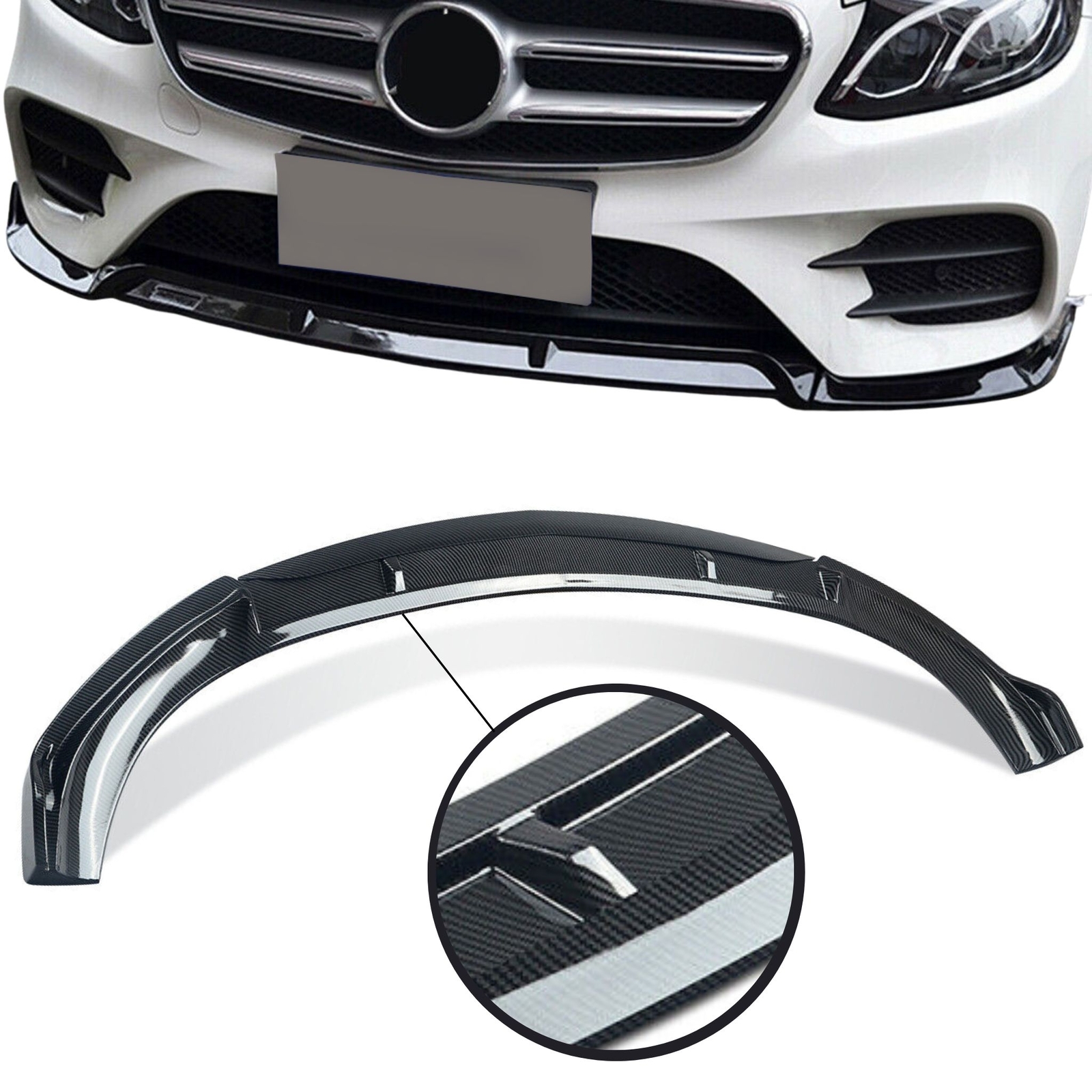 Spoiler lip fits for Mercedes E-Class W213, Carbon Look, Spoiler