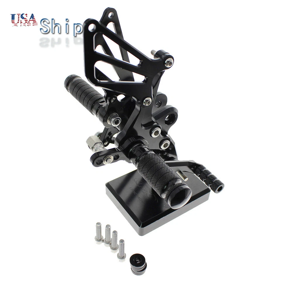 Juego de estriberas traseras negras FXCNC para Suzuki GSX1300R HAYABUSA 1999-2005 2006-2012 Foto 4 de 4