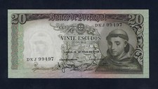 PORTUGAL  20 Escudos 1964 P-167 UNC