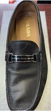 Prada Men Shoes Saffiano Rubber Nero Size 9