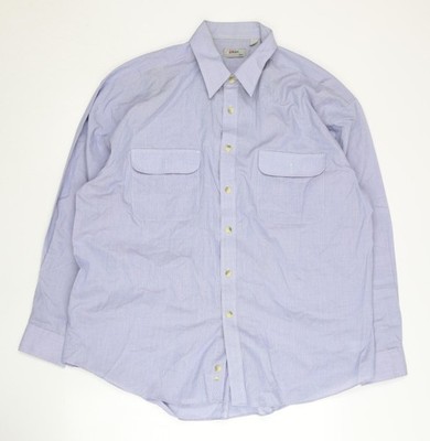 Target Herren Blau Langarm Hemd mit Knopfleiste Größe L 42in Regular Fit